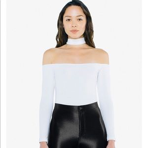 American Apparel top - choker baby pink